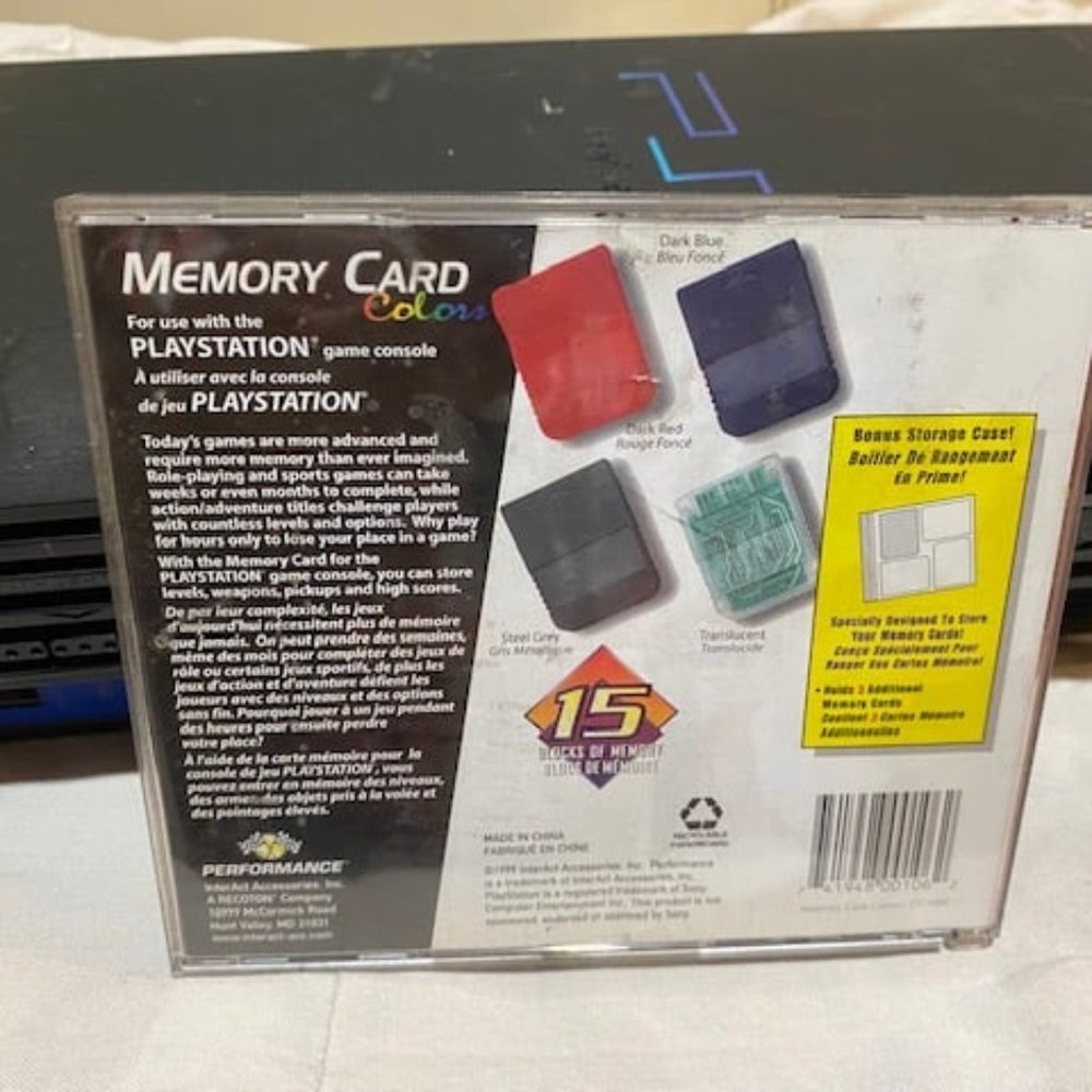 Playstation memory cards & storage case